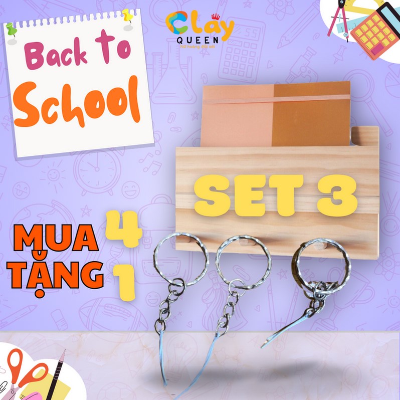 Vòng móc khóa inox không gỉ set 3